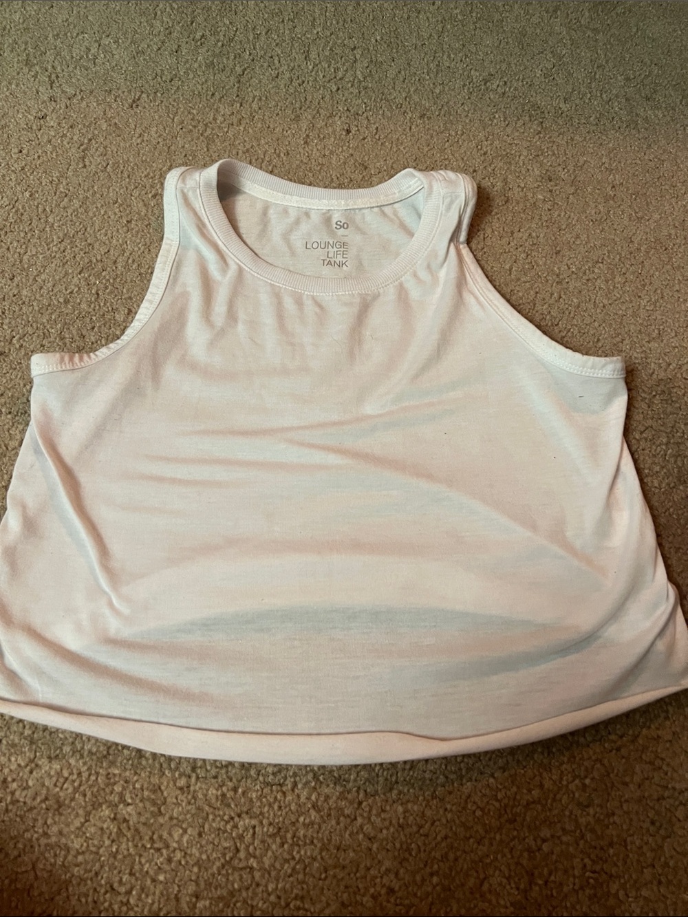 SO White Relaxed Lounge Tank Top - Women